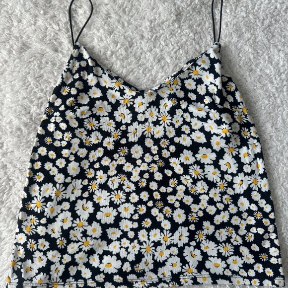 Vibe Tops - Floral Print Tank Top Shirt